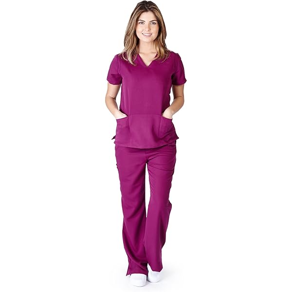 Amazon.com: Ultra Soft Scrubs - Premium Womens Junior Fit Two